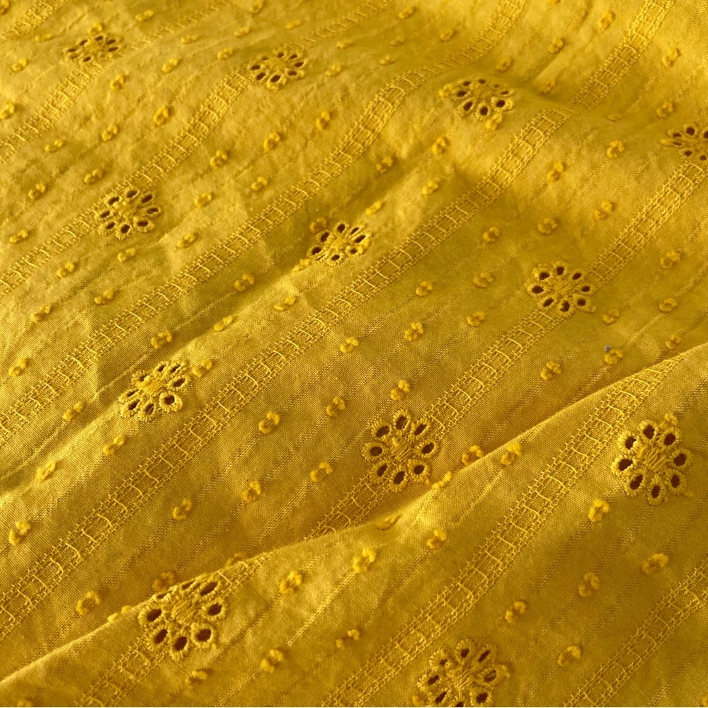 Universal Thread Yellow Eyelet Blouse - Picture 5 of 8